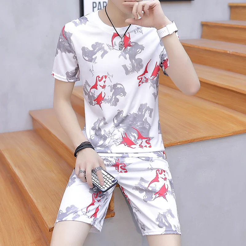 Summer Set Men 2019 Casual Slim Fit Tracksuit Men's Sportswear 2PC T-shirts+Shorts Sets O-Neck Print Male Clothing
Summer Set Men 2019 Casual Slim Fit Tracksuit Men's Sportswear 2PC T-shirts+Shorts Sets O-Neck Print Male Clothing