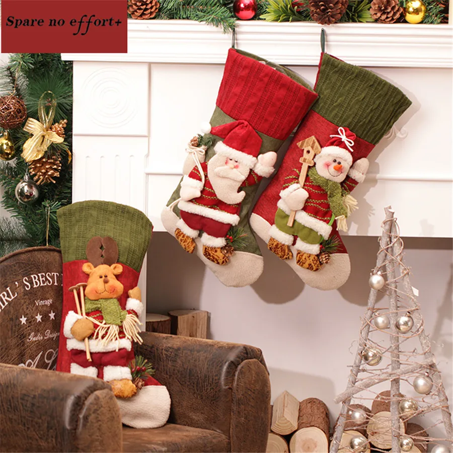 Image 2016 New Arrival Large Creative Christmas Stocking,Chrismas Decorations for Home Christmas Tree Ornaments,Gift Holders Stockings
