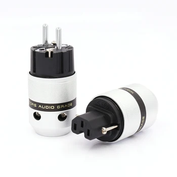One Pair 100% Aluminium cover Rhodium Plated Schuko AC power plug European Power connector
One Pair 100% Aluminium cover Rhodium Plated Schuko AC power plug European Power connector