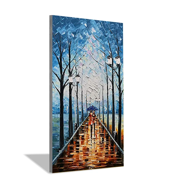 Vertical rectangle blue wood landscape painting knife hand drawn oil painting living room dining room interior wall painting
Vertical rectangle blue wood landscape painting knife hand drawn oil painting living room dining room interior wall painting