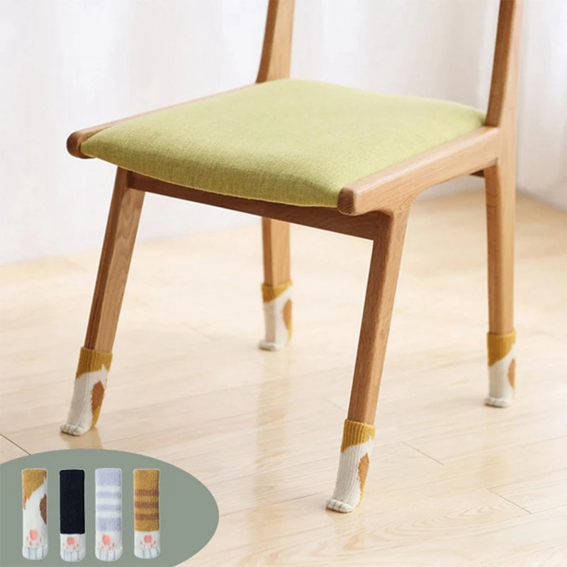 4pcs Knitting Cat Style Chair Leg Socks Home Furniture Leg Floor Protectors Non-slip Table Legs Cover Provent Cat Scratching
4pcs Knitting Cat Style Chair Leg Socks Home Furniture Leg Floor Protectors Non-slip Table Legs Cover Provent Cat Scratching