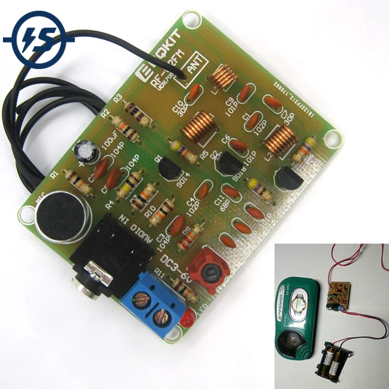 88-108MHz FM Transmitter Module Electronic DIY Kits Frequency Wireless Microphone Transmitter Board Parts DC 3-6V FM Module
88-108MHz FM Transmitter Module Electronic DIY Kits Frequency Wireless Microphone Transmitter Board Parts DC 3-6V FM Module