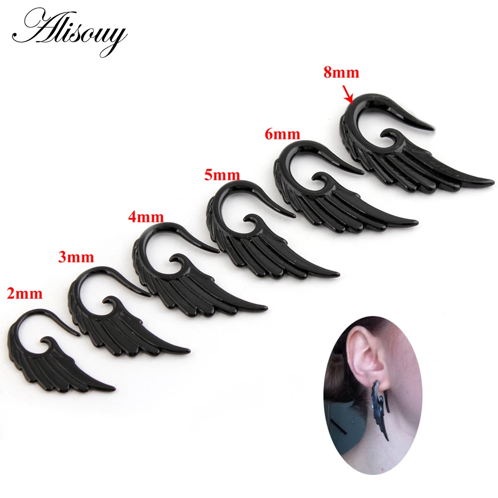 Alisouy 1 pair Black Acrylic Ear Plugs Tunnels Angel Wing Ear Spiral Piercing Taper Stretcher Expander Tunnels Piercing Jewelry
Alisouy 1 pair Black Acrylic Ear Plugs Tunnels Angel Wing Ear Spiral Piercing Taper Stretcher Expander Tunnels Piercing Jewelry
