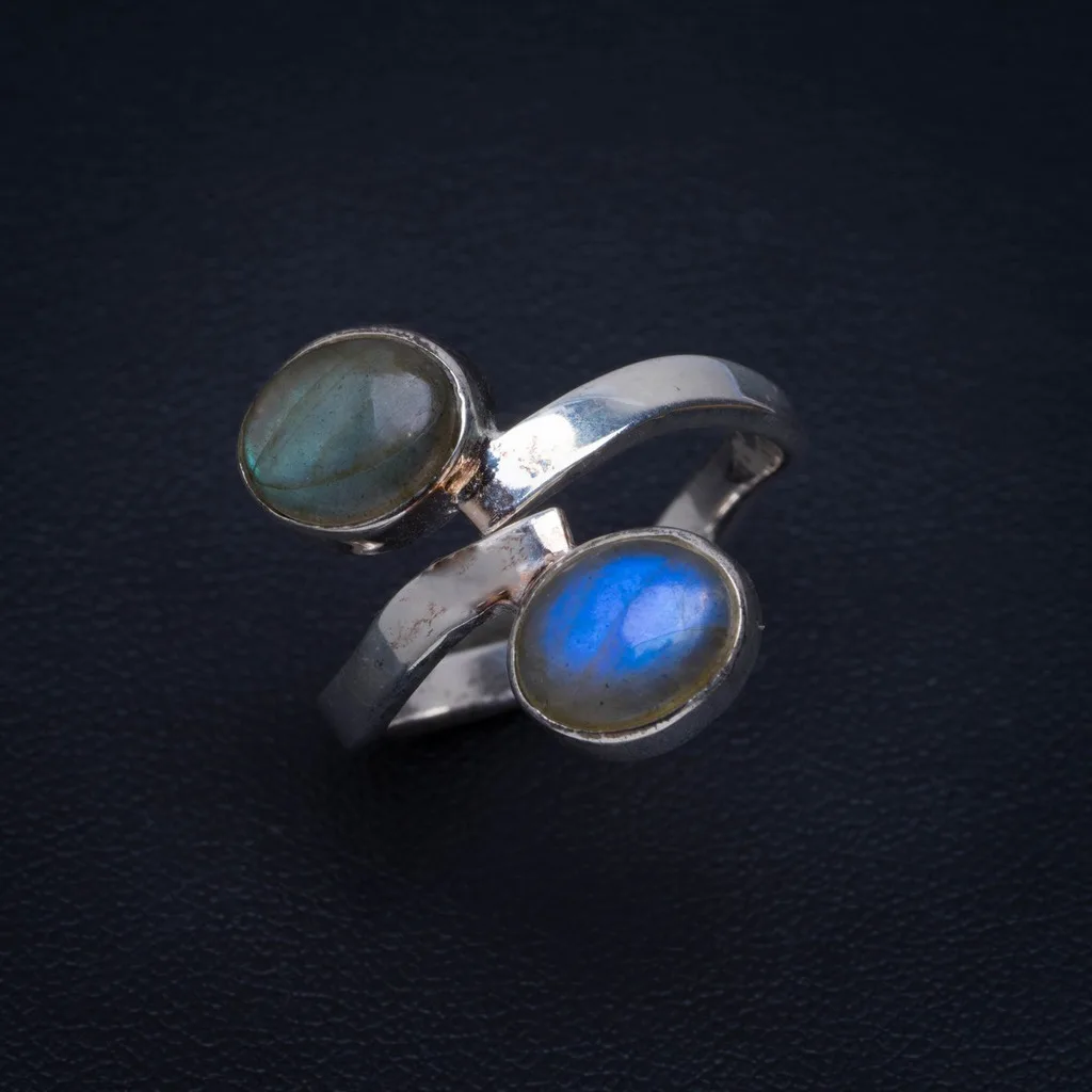 Natural Blue Fire Labradorite Handmade Unique 925 Sterling Silver Ring 9.75 AU0177
Natural Blue Fire Labradorite Handmade Unique 925 Sterling Silver Ring 9.75 AU0177