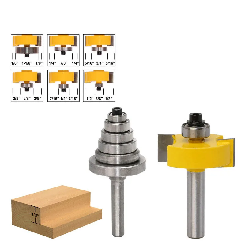 7 Bearings 1/4" Shank Flush Trim Top Bearing Router Bit Woodworking Milling Cutter Wooden Worker Tools Adjustable Slot Knife
7 Bearings 1/4" Shank Flush Trim Top Bearing Router Bit Woodworking Milling Cutter Wooden Worker Tools Adjustable Slot Knife