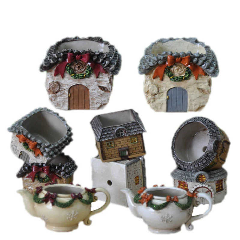 Cottage garden pot Creative House Shape Flowerpot Resin Flower pot Succulent Plants Pots Fairy Garden Bonsai Planter
Cottage garden pot Creative House Shape Flowerpot Resin Flower pot Succulent Plants Pots Fairy Garden Bonsai Planter