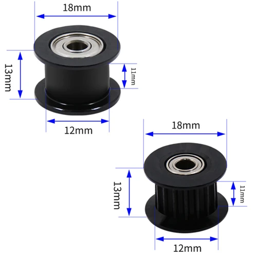 1Pcs Black Aluminum GT2 10mm Width 20 Tooth Teeth/Smooth 2GT Timing Idler Pulley Pully Double Bearing For 3D Printer Bore=5mm
1Pcs Black Aluminum GT2 10mm Width 20 Tooth Teeth/Smooth 2GT Timing Idler Pulley Pully Double Bearing For 3D Printer Bore=5mm