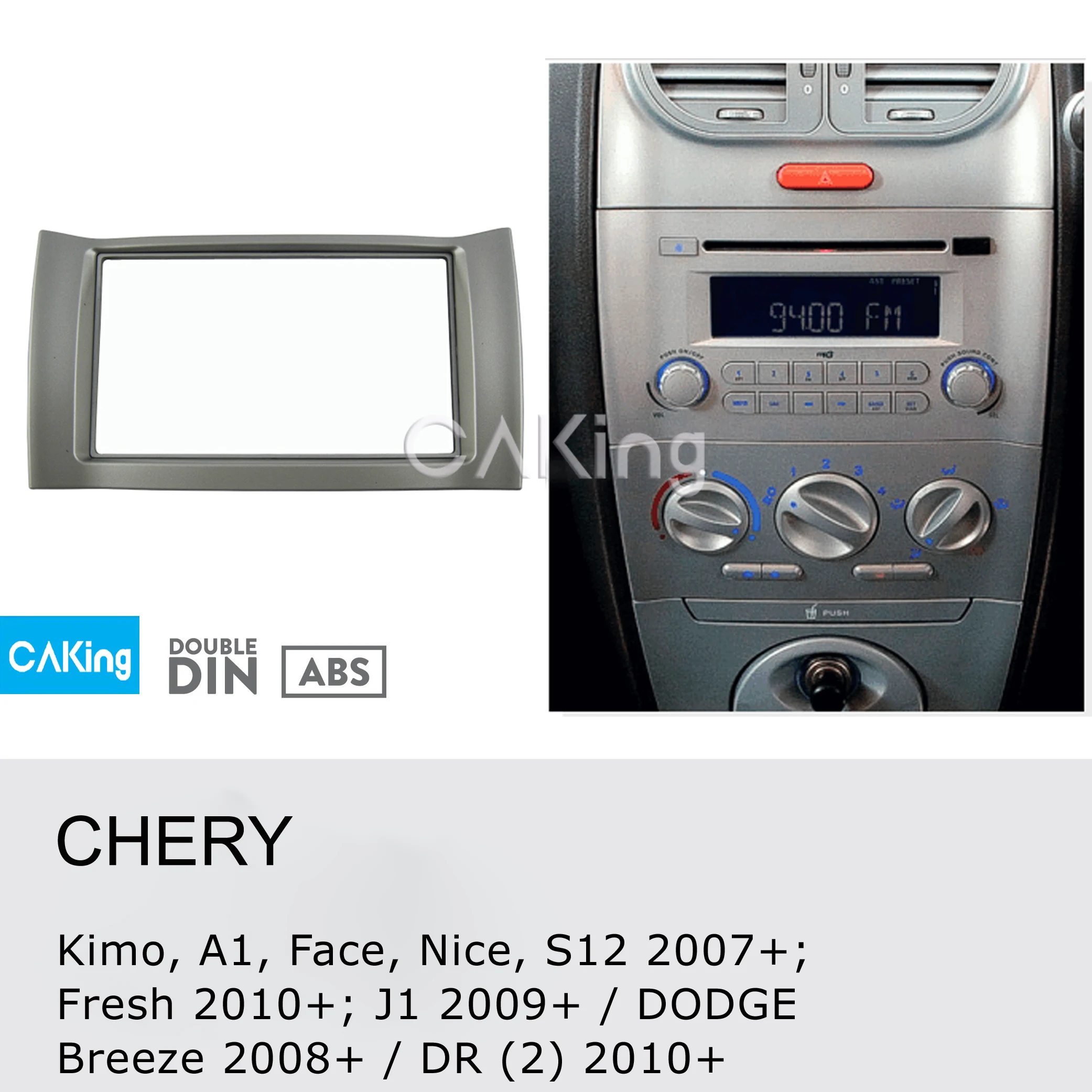 Car Fascia Radio Panel for CHERY Kimo, A1, Face, Nice, S12 2007+; Fresh 2010+; J1 2009+ Dash Kit Facia Plate Adapter Cover Bezel
Car Fascia Radio Panel for CHERY Kimo, A1, Face, Nice, S12 2007+; Fresh 2010+; J1 2009+ Dash Kit Facia Plate Adapter Cover Bezel