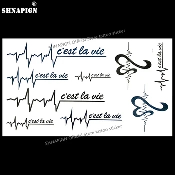 SHNAPIGN Love French C'est la vie Temporary Tattoo Body Art Arm Flash Tattoo Stickers 17*10cm Waterproof Fake Henna Painless
SHNAPIGN Love French C'est la vie Temporary Tattoo Body Art Arm Flash Tattoo Stickers 17*10cm Waterproof Fake Henna Painless