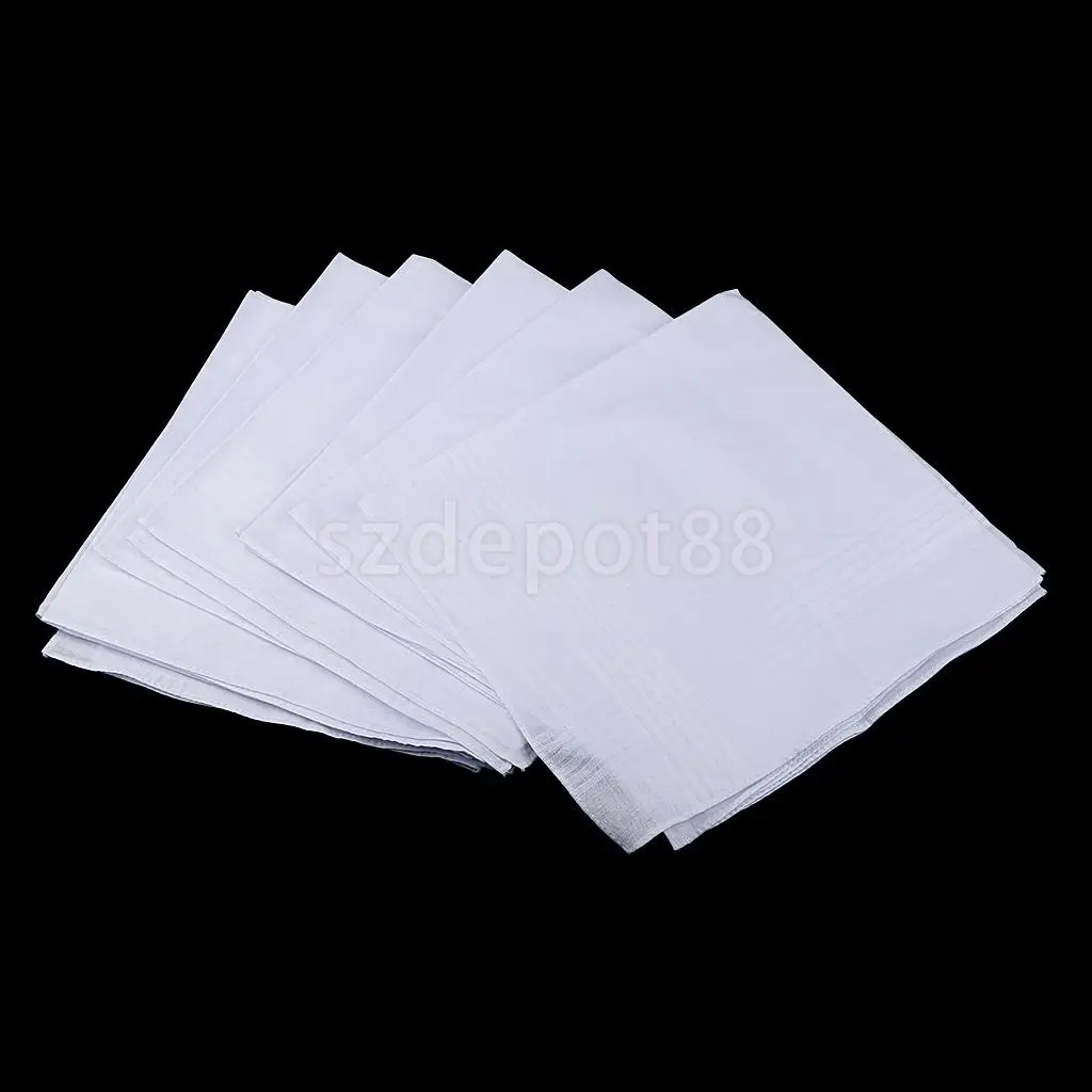 12pcs Men Women 100% Cotton Handkerchiefs Soft Washable White Hanky Hankie Hand Towel
12pcs Men Women 100% Cotton Handkerchiefs Soft Washable White Hanky Hankie Hand Towel