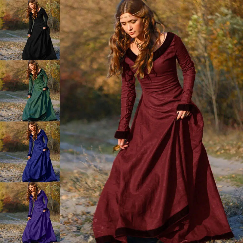 Vintage Women Medieval Victorian Long Sleeve Ball Gown Renaissance Gothic Dress Female Retro Plus Size Theatre Long Maxi Dress
Vintage Women Medieval Victorian Long Sleeve Ball Gown Renaissance Gothic Dress Female Retro Plus Size Theatre Long Maxi Dress