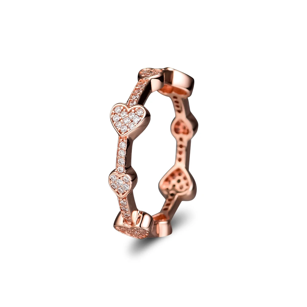 CKK 925 Sterling Silver Alluring Hearts Ring Rose Gold For Women Original Jewelry Making Anniversary Gift
CKK 925 Sterling Silver Alluring Hearts Ring Rose Gold For Women Original Jewelry Making Anniversary Gift