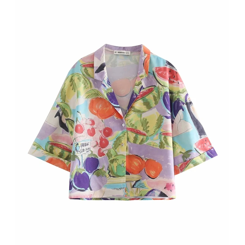 new summer women fashion fruit printing casual loose blouse shirts women batwing sleeve business blusas chic chemise tops LS3573
new summer women fashion fruit printing casual loose blouse shirts women batwing sleeve business blusas chic chemise tops LS3573