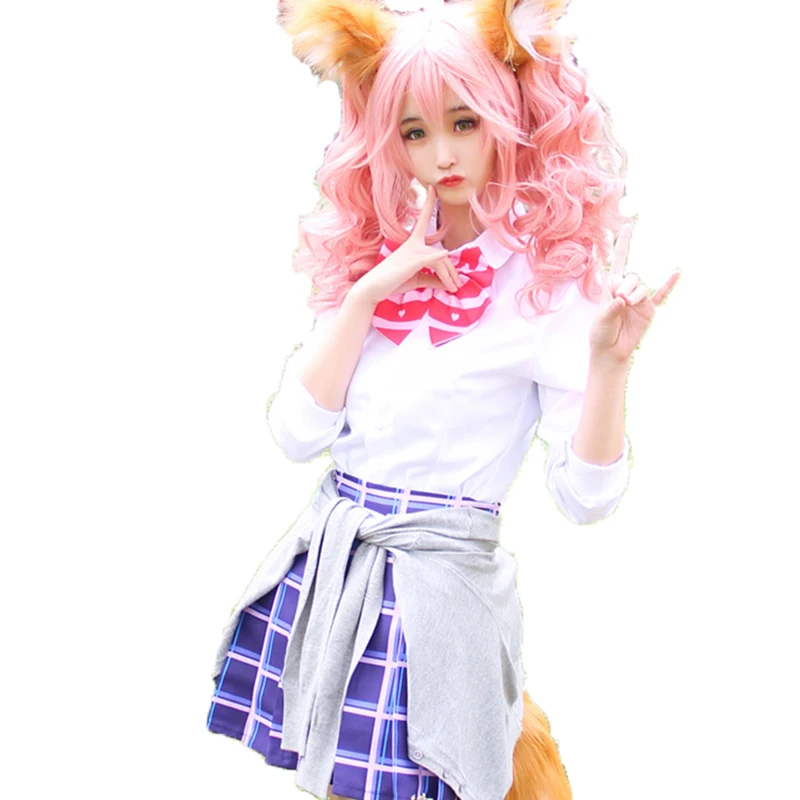 Fate/Extra extella Tamamo no mae Costume Halloween Party Cosplay Costumes Full Set with ears and tails 11
Fate/Extra extella Tamamo no mae Costume Halloween Party Cosplay Costumes Full Set with ears and tails 11