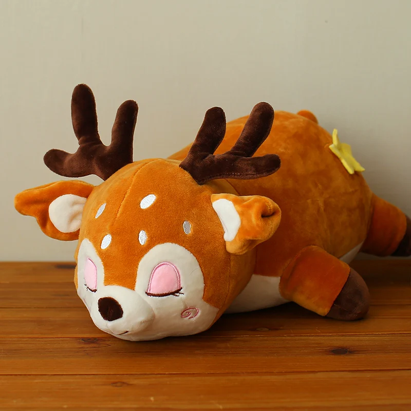 Dorimytrader hot elk plush doll pillow cute cartoon deer toys sleeping cushion baby girl birthday gift 37inch 95cm DY50547 (2)