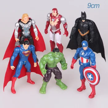J Ghee 6Pcs/Set Super Hero The Avengers Spiderman Captain America Hulk Iron Man Thor PVC Action Figure Toys
J Ghee 6Pcs/Set Super Hero The Avengers Spiderman Captain America Hulk Iron Man Thor PVC Action Figure Toys