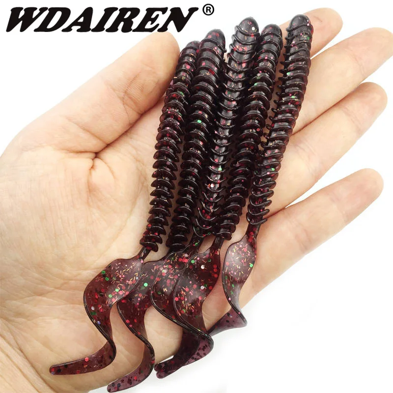 5pcs/lot Fishing lures soft top quality long curly tail Grub 105mm 3g Wobblers artificial maggot soft bait Peche Fishing Tackle
5pcs/lot Fishing lures soft top quality long curly tail Grub 105mm 3g Wobblers artificial maggot soft bait Peche Fishing Tackle