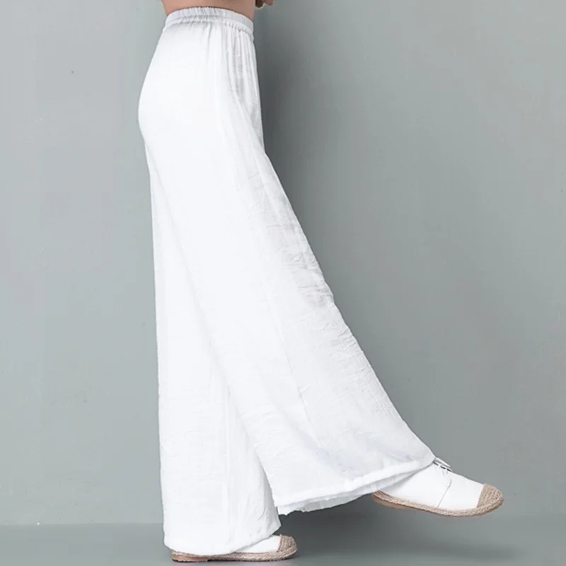 Trousers Women 2019 White Ethnic Retro Vintage Pants Linen Wide Leg Pants Loose Palazzo Woman Traditional Chinese Pants TA1423
Trousers Women 2019 White Ethnic Retro Vintage Pants Linen Wide Leg Pants Loose Palazzo Woman Traditional Chinese Pants TA1423