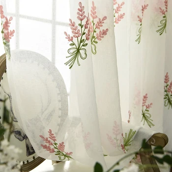 Romantic Lavender Embroidery Tulle Curtains for Living Room Bedroom Pink Purple Flower Embroidered Balcony Window Screens Voile
Romantic Lavender Embroidery Tulle Curtains for Living Room Bedroom Pink Purple Flower Embroidered Balcony Window Screens Voile
