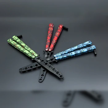 Stainless Butterfly Knife Trainer Balisong Karambit Folding Knife Knife Training Knife Gift Dull Blade Not Sharpened birthday
Stainless Butterfly Knife Trainer Balisong Karambit Folding Knife Knife Training Knife Gift Dull Blade Not Sharpened birthday