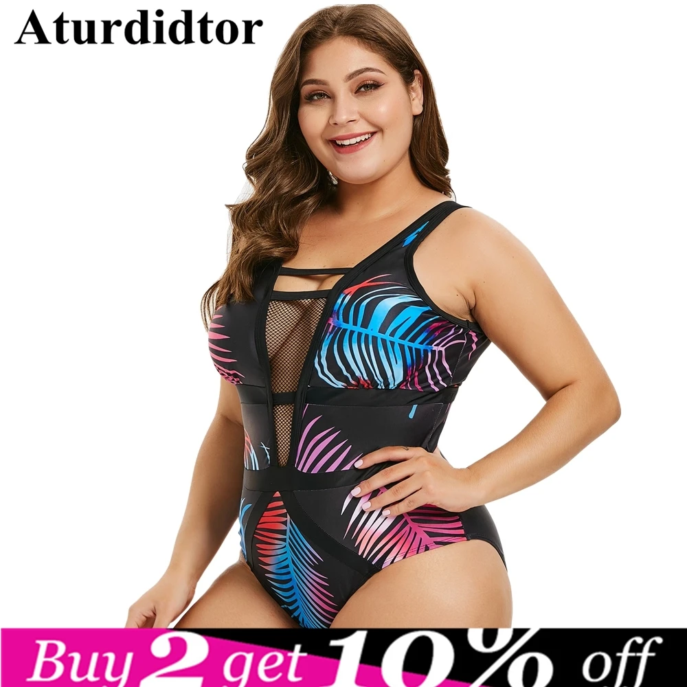 Plus Size 5XL Openwork Leaf Print Swimwear Women Sexy Plunging Neck Mesh Panel Tropical Print One Piece Set Casual Beach Wear
Plus Size 5XL Openwork Leaf Print Swimwear Women Sexy Plunging Neck Mesh Panel Tropical Print One Piece Set Casual Beach Wear