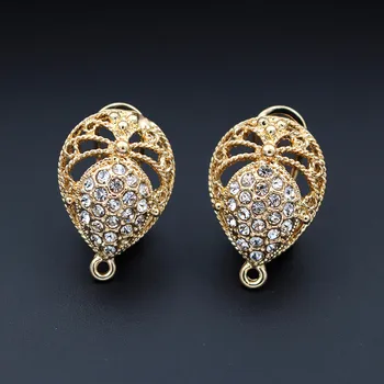 Earrings post with Loop Base Paved CZ 16*23mm Hollow Drop Shape African Chile Women Clip Stud Earrings DIY Jewelry Findings Bulk
Earrings post with Loop Base Paved CZ 16*23mm Hollow Drop Shape African Chile Women Clip Stud Earrings DIY Jewelry Findings Bulk