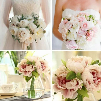 5 Heads Silk Artificial Peony Flowers Bouquet Wedding Bridal Holding Real Touch Fake Flowers for Home Garden Decoration
5 Heads Silk Artificial Peony Flowers Bouquet Wedding Bridal Holding Real Touch Fake Flowers for Home Garden Decoration