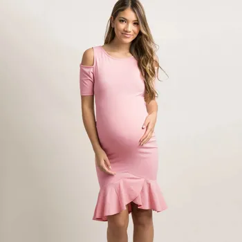 Women's Maternity Pregnanty Off Shoulder Short Sleeve Ruffles Summer Solid Fashion Dress Zwangerschaps Jurk Voor Fotografie
Women's Maternity Pregnanty Off Shoulder Short Sleeve Ruffles Summer Solid Fashion Dress Zwangerschaps Jurk Voor Fotografie
