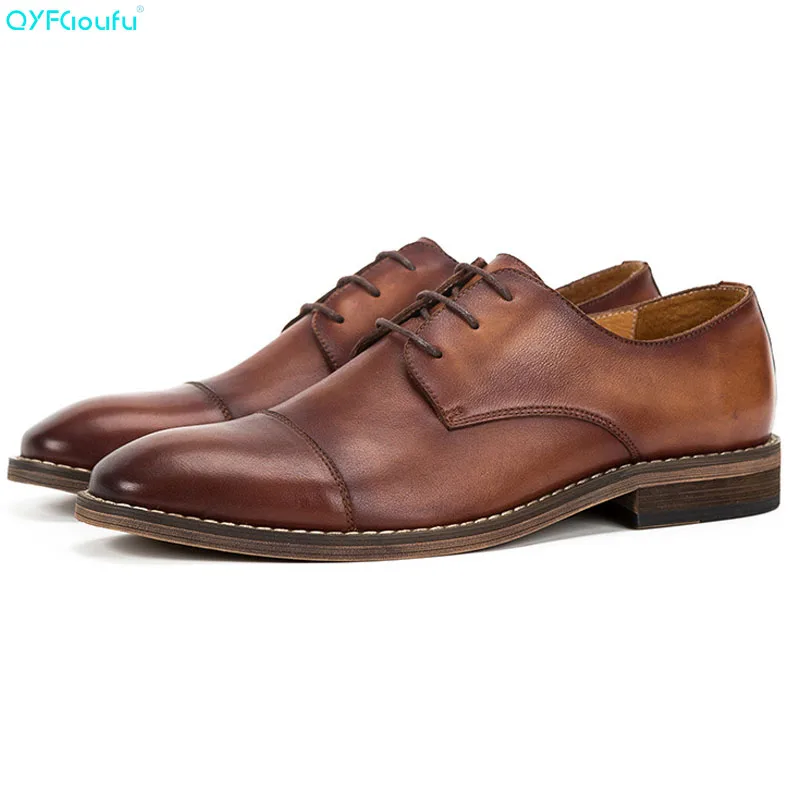 QYFCIOUFU Designer Formal Oxford Shoes For Men Genuine Leather Italy Round Toe Mens Dress Shoes 2019 Shigh Quality Vintage Shoes
QYFCIOUFU Designer Formal Oxford Shoes For Men Genuine Leather Italy Round Toe Mens Dress Shoes 2019 Shigh Quality Vintage Shoes