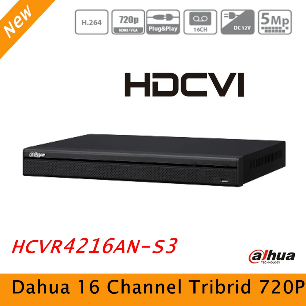 Оригинал Dahua hcvr4216an-s3 HDCVI 16 каналов tribrid 720 P 1u цифрового видео Регистраторы 2 SATA HDD до