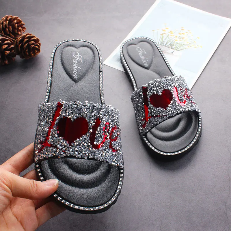 Women Slippers Flat Ladies Casual Crystal Bling Slides Ladies Open Toe Outside Flip Flops Beach Shoes Summer Female Footwear
Women Slippers Flat Ladies Casual Crystal Bling Slides Ladies Open Toe Outside Flip Flops Beach Shoes Summer Female Footwear