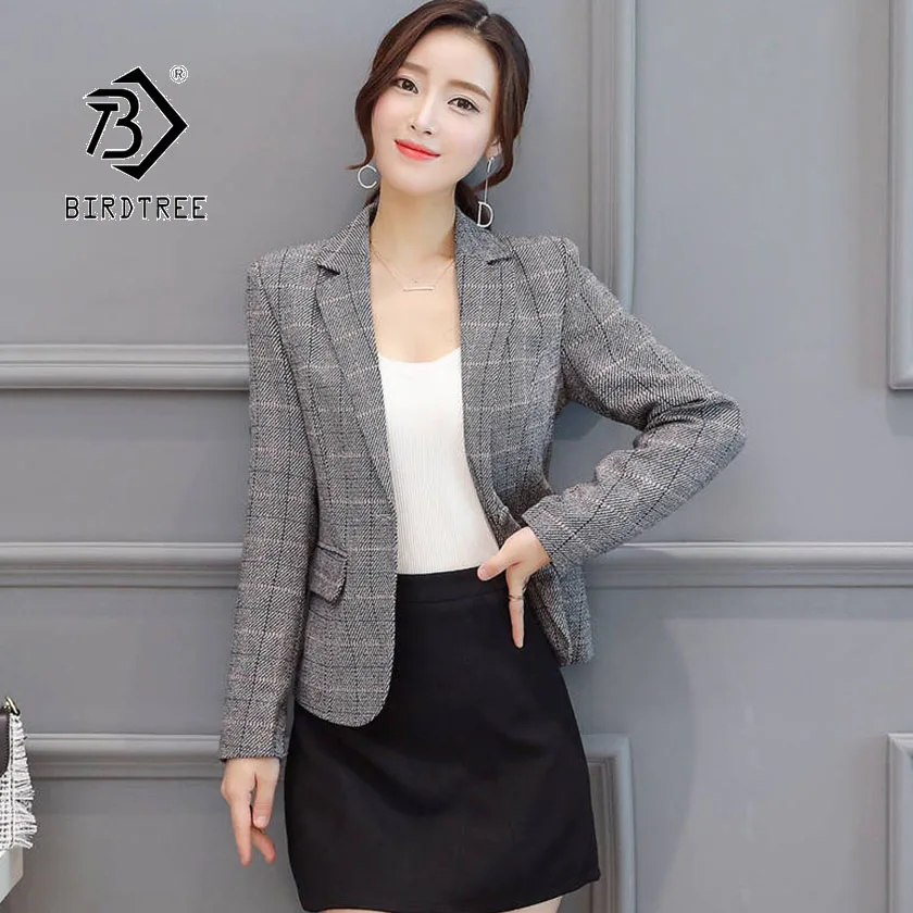 2019 Autumn Women's Blazer Office Lady Elegant Fashion Formal Plaid Notched Single Button Long Sleeve Large Size Tops C96937D
2019 Autumn Women's Blazer Office Lady Elegant Fashion Formal Plaid Notched Single Button Long Sleeve Large Size Tops C96937D