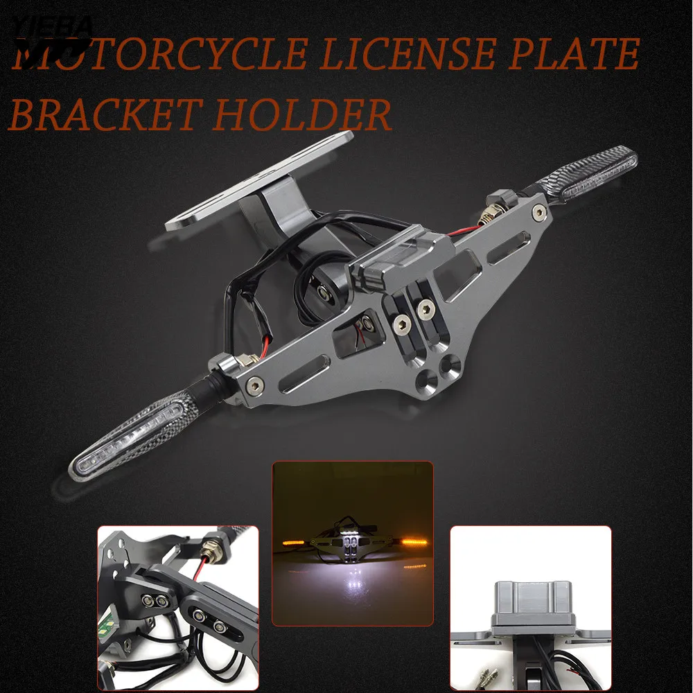 Motorcycle License Plate Bracket Licence Plate Holder With Light FOR Kawasaki z800 z1000 YamahaTMAX500 530 KTM DUKE250 390 Honda
Motorcycle License Plate Bracket Licence Plate Holder With Light FOR Kawasaki z800 z1000 YamahaTMAX500 530 KTM DUKE250 390 Honda