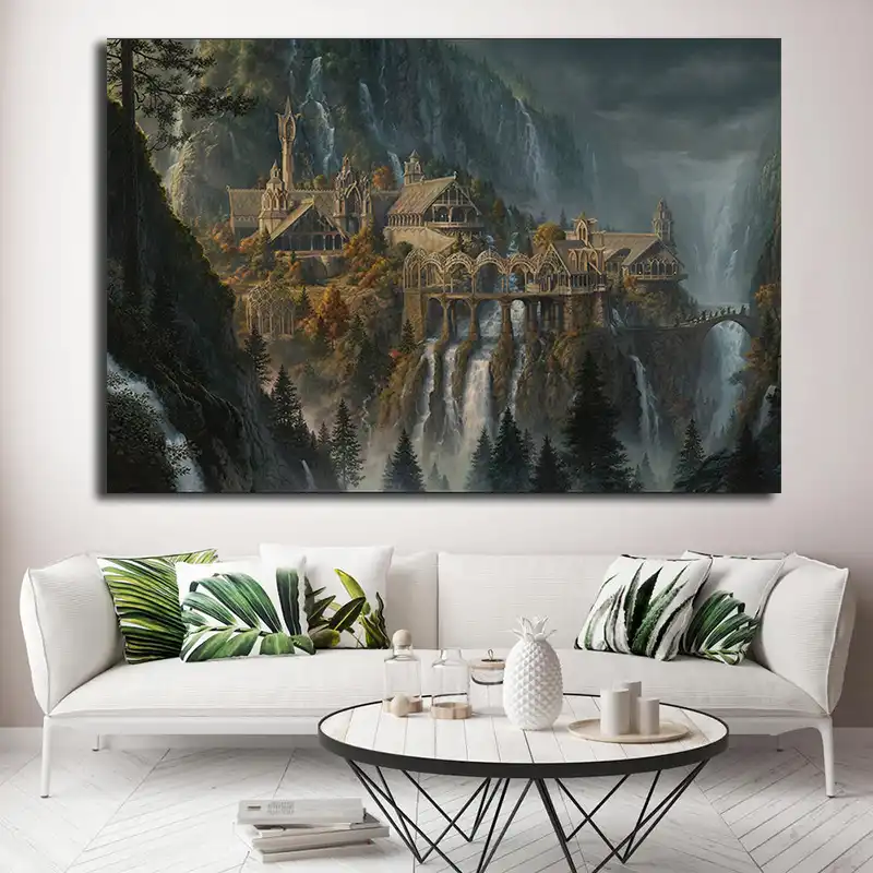 Lotr Rivendell Lord Of The Rings Posters Hobbit Hd Canvas