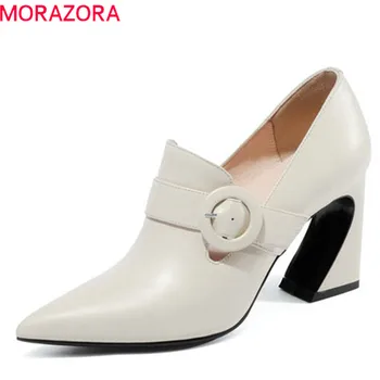 MORAZORA 2020 new arrival women pumps spring summer genuine leather shoes slip on with buckle fashion high heels shoes woman
MORAZORA 2020 new arrival women pumps spring summer genuine leather shoes slip on with buckle fashion high heels shoes woman