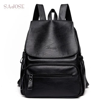 Women Backpack Leather Backpack Women Shoulder School Bags for Teenagers Famous Brand Black Femal Backpack Drop Shipping 
Women Backpack Leather Backpack Women Shoulder School Bags for Teenagers Famous Brand Black Femal Backpack Drop Shipping