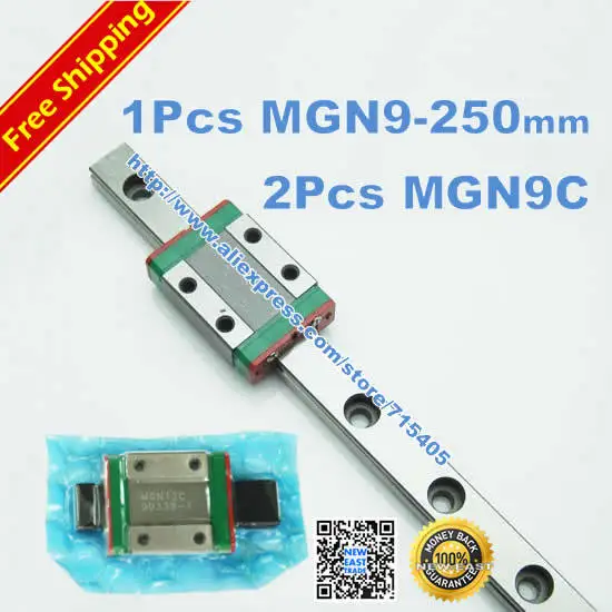 Hot sale 9mm rail guides MGN9 - L 250mm miniature linear CNC rail with MGN9C linear carriage
Hot sale 9mm rail guides MGN9 - L 250mm miniature linear CNC rail with MGN9C linear carriage