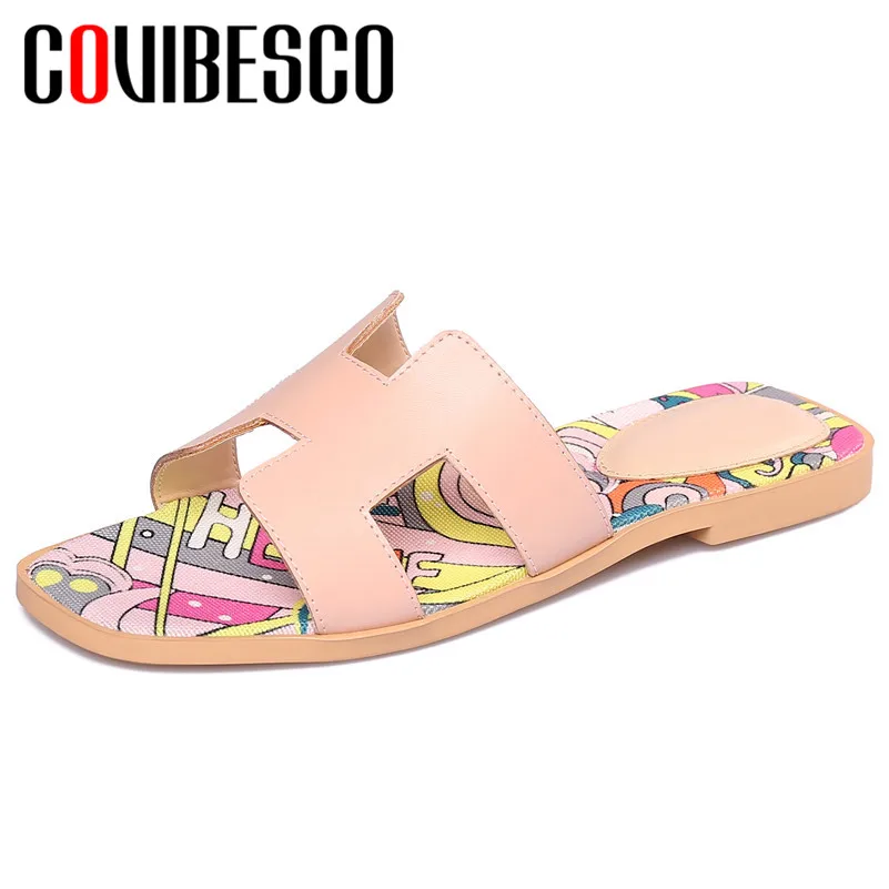 COVIBESCO Brand Design Round Toe Shallow Slip On Women Sandals 2019 Summer Print Genuine Leather Women Flats Casual Shoes Woman
COVIBESCO Brand Design Round Toe Shallow Slip On Women Sandals 2019 Summer Print Genuine Leather Women Flats Casual Shoes Woman