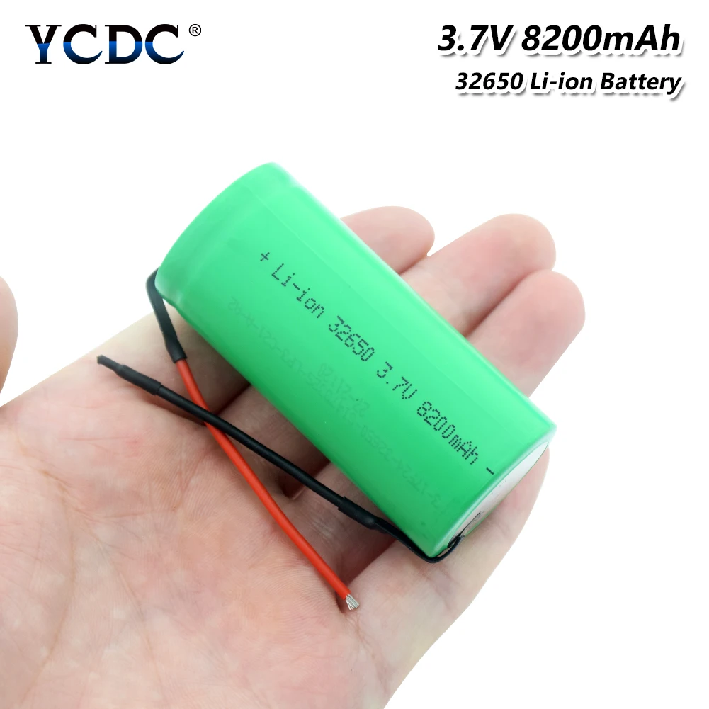 3.7V 8200mAh Rechargeable high-discharge high current 32650 Li-ion Battery Backup Power batteries + DIY Linie With Connect Wire
3.7V 8200mAh Rechargeable high-discharge high current 32650 Li-ion Battery Backup Power batteries + DIY Linie With Connect Wire