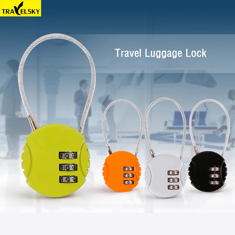 Travelsky Brand Travel Luggage Suitcase Lock Resettable 3 Digit Combination Password Code Metal Lock Padlock Long Steel Wire
Travelsky Brand Travel Luggage Suitcase Lock Resettable 3 Digit Combination Password Code Metal Lock Padlock Long Steel Wire