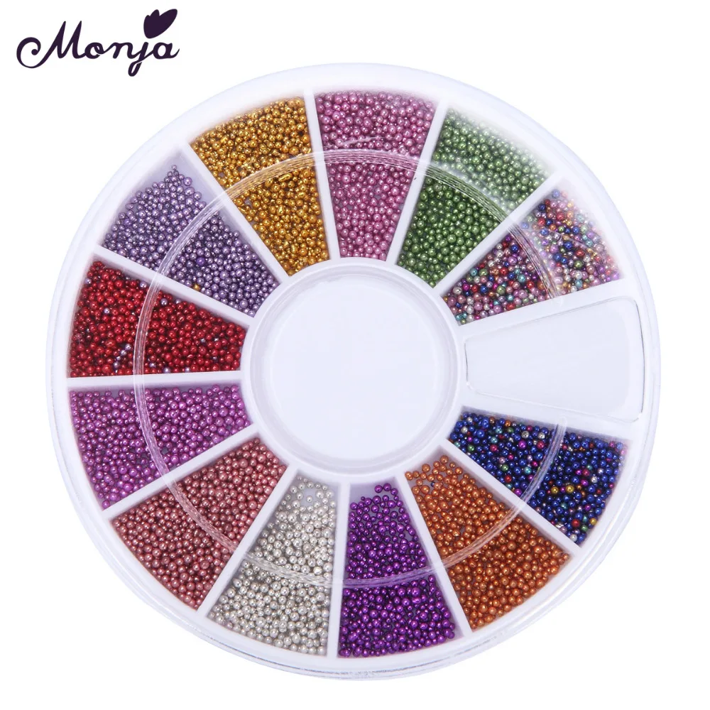 Monja 12 color 0.8mm Nail Art Mini Caviar Beads Pearls 3D Charm Rhinestones Decorations Accessories wheel
Monja 12 color 0.8mm Nail Art Mini Caviar Beads Pearls 3D Charm Rhinestones Decorations Accessories wheel