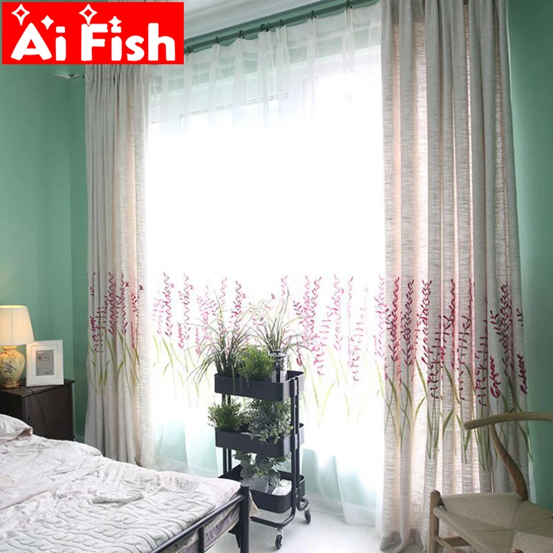 Embroidered Rose-red Lavender Thicking Linen Curtains For the Bedroom Finished Products Romantic Window Curtain Tulle MY026-3
Embroidered Rose-red Lavender Thicking Linen Curtains For the Bedroom Finished Products Romantic Window Curtain Tulle MY026-3