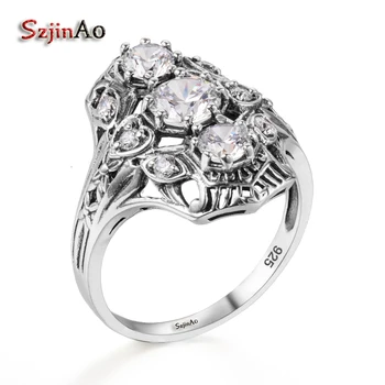 Szjinao Promotional Boutique Replica Jewelry Antique Jewelry Cubic Zirconia Women 925 Sterling Silver Ring Wedding Accessories
Szjinao Promotional Boutique Replica Jewelry Antique Jewelry Cubic Zirconia Women 925 Sterling Silver Ring Wedding Accessories