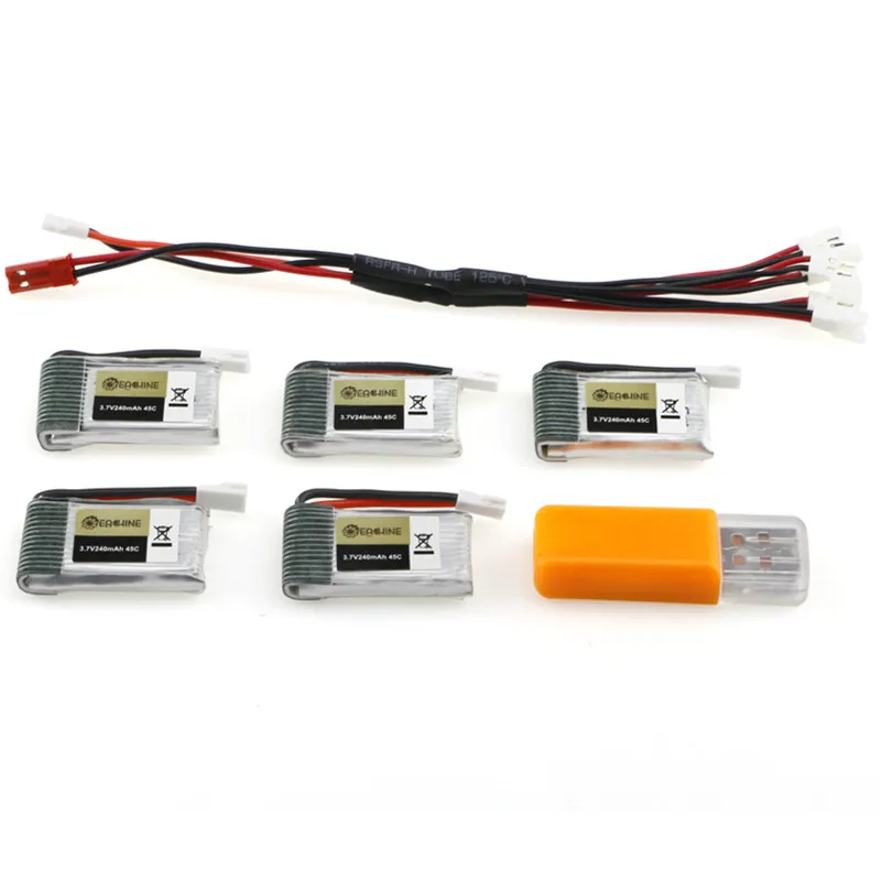 Hot 5PCS Eachine E010S 3.7V 240mAh 45C Upgrade Battery USB Charger Set RC Quadcopter Spare Parts
Hot 5PCS Eachine E010S 3.7V 240mAh 45C Upgrade Battery USB Charger Set RC Quadcopter Spare Parts