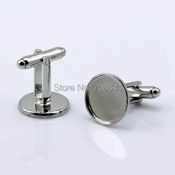 Blank Cufflinks Settings with Round Strong Bezel Cabochons Bases Men's Metal Cuff links DIY Findings Rhodium tone Plated
Blank Cufflinks Settings with Round Strong Bezel Cabochons Bases Men's Metal Cuff links DIY Findings Rhodium tone Plated