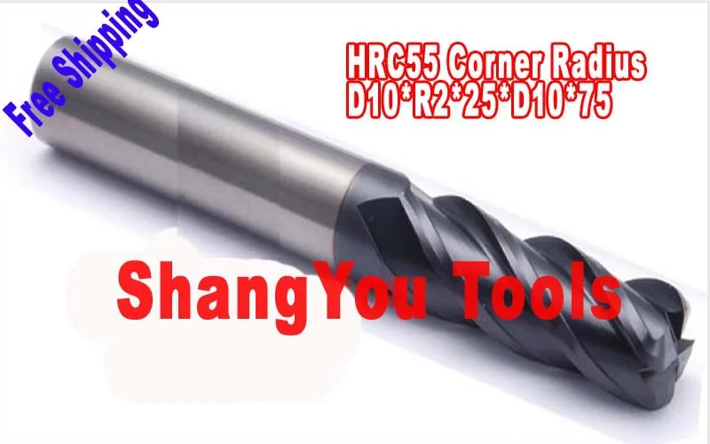 2pcs 10mm four Flutes Milling tools Mill cutter Corner Radius End Mill CNC router bits hrc55 R2*D10*25*D10*75
2pcs 10mm four Flutes Milling tools Mill cutter Corner Radius End Mill CNC router bits hrc55 R2*D10*25*D10*75