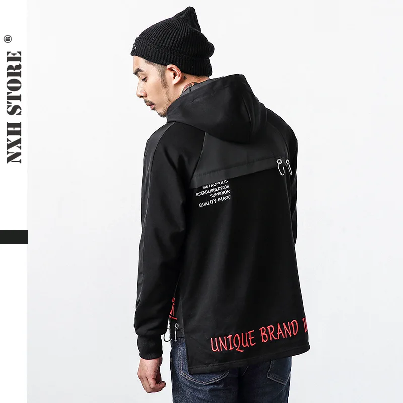 NXH 2019 new men Black dark hoodie top with letters embroidery casual long sleeve sweatershirt Cotton hip hop mens hoodies
NXH 2019 new men Black dark hoodie top with letters embroidery casual long sleeve sweatershirt Cotton hip hop mens hoodies