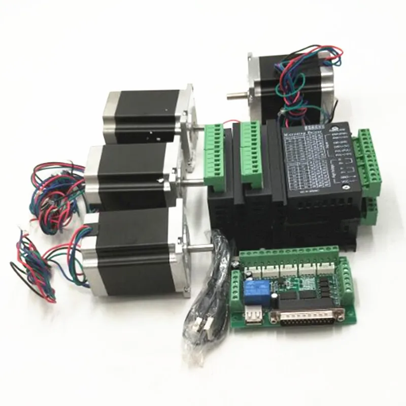 CNC Router Kit 3Axis, 3 pcs TB6600 4A stepper motor driver +3pcs Nema23 motor57HS7630A4+ 5 axis interface board+ power supply
CNC Router Kit 3Axis, 3 pcs TB6600 4A stepper motor driver +3pcs Nema23 motor57HS7630A4+ 5 axis interface board+ power supply