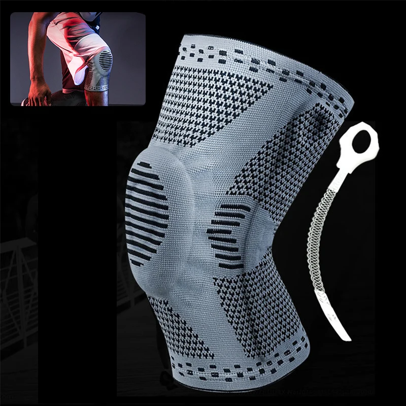 3D Knee Support Patella Brace Silicone Spring Kneepads Basketball Knitted Compression Elastic Knee Sleeve Support Sports
3D Knee Support Patella Brace Silicone Spring Kneepads Basketball Knitted Compression Elastic Knee Sleeve Support Sports