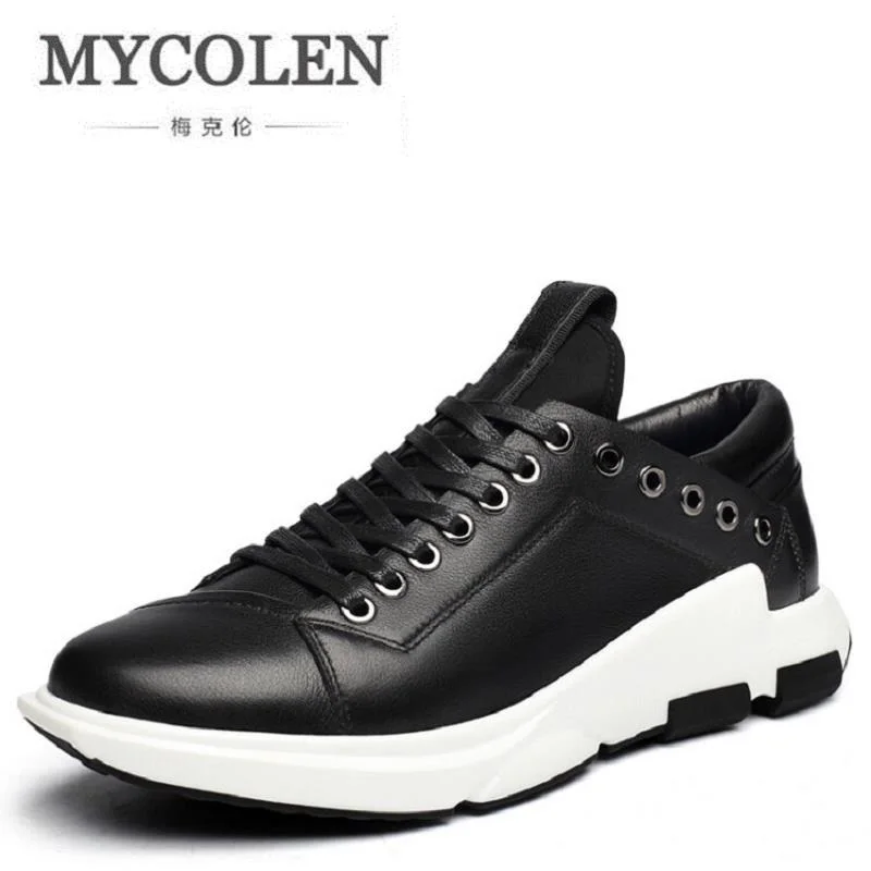 

MYCOLEN New 2017 Men Leather Shoes Casual Fashion Winter Brand Ankle Boots Lace Up Men Shoes Footwear Tenis Masculino Adulto